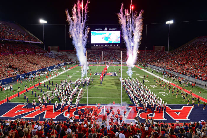 A general view of Arizona's football field.