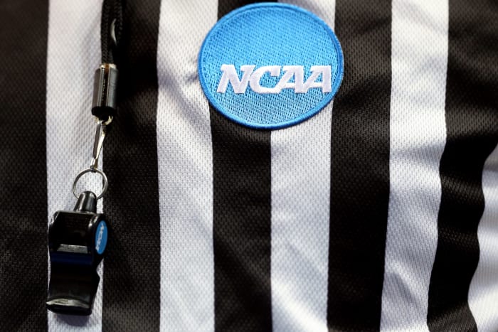 A referee's outfit for an NCAA Tournament game.