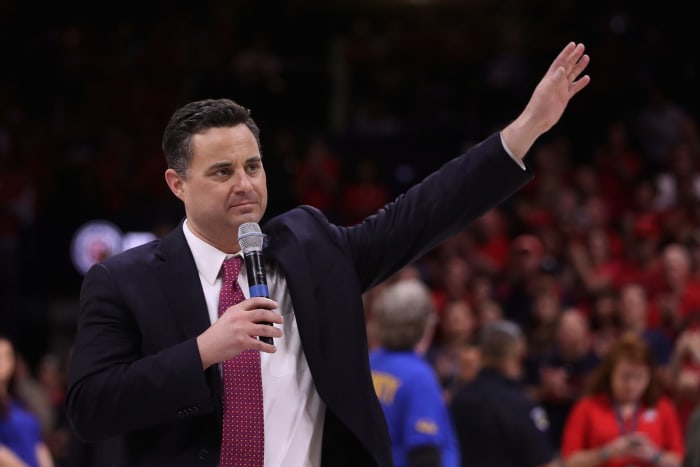 Sean Miller speaks to fans after win over CAl.