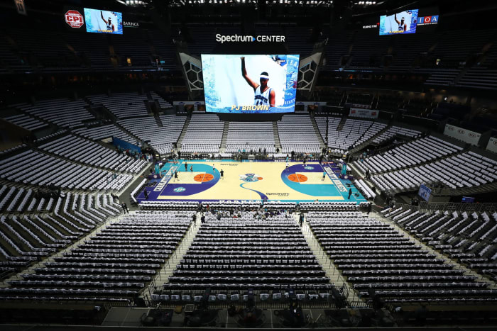 A general view of the Charlotte Hornets arena.