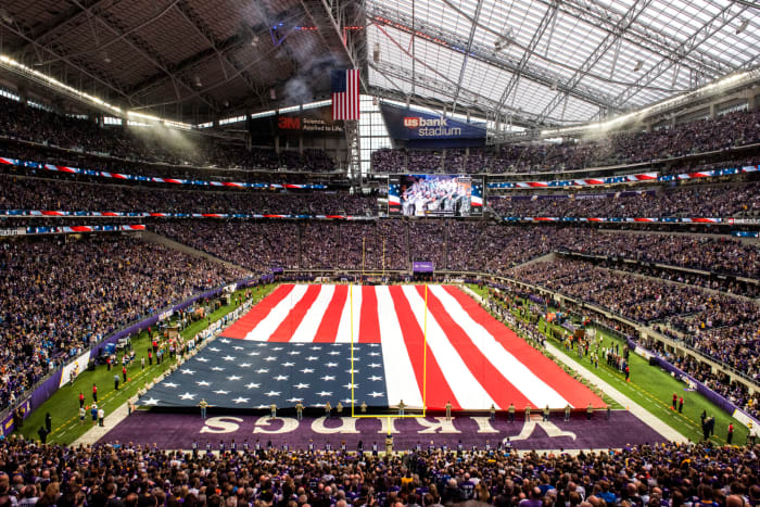 The Minnesota Vikings stadium.