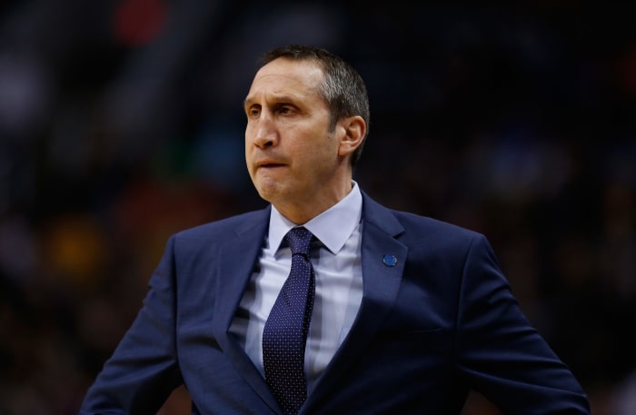 Former Cavs head coach David Blatt on the bench.