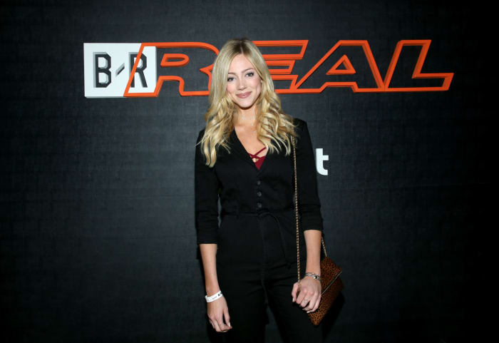 Abby Hornacek attends an event wearing black.