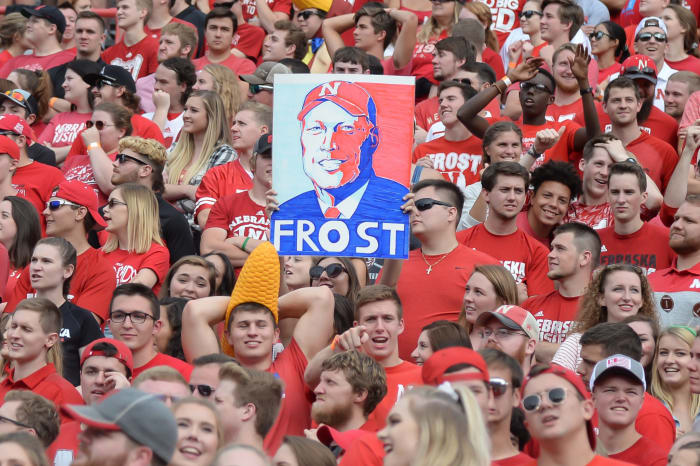 View of Nebraska Cornhuskers fans.