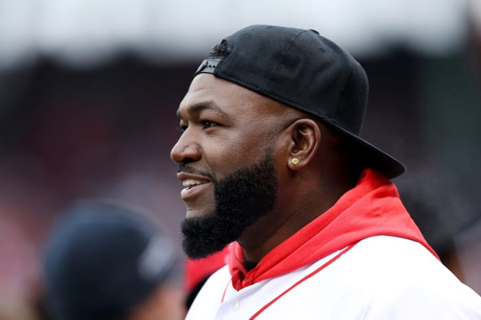 A closeup of David Ortiz.