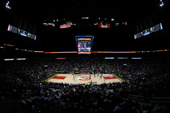 A general view of the Atlanta Hawks stadium.