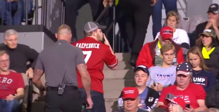 Colin Kaepernick Jersey-Wearing Man Was Escorted Out Of Trump Rally ...