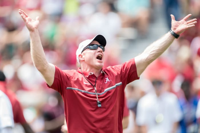 Alabama strength coach Scott Cochran during a spring game.