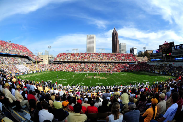 A general view of Georgia Tech's football field.