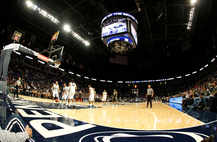 The view before a Penn State basketball game against Michigan State.