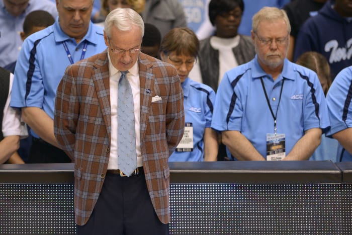 Roy Williams during a North Carolina Tar Heels game.