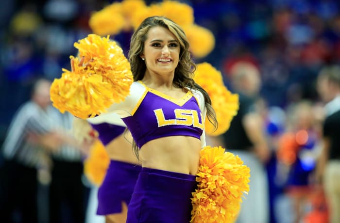 An LSU cheerleader.