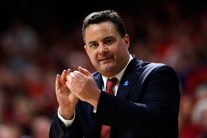 Sean Miller encourages his team during a game.