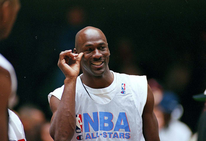 Michael Jordan at the All-Star Game in Cleveland.