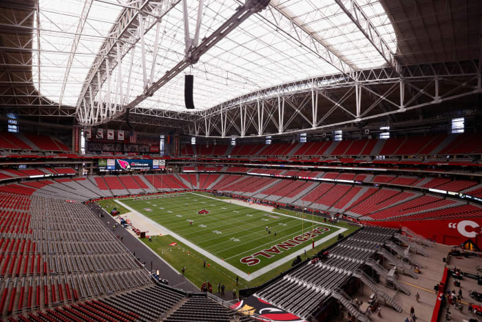 A general view of the Arizona Cardinals stadium.