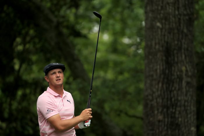 Bryson DeChambeau at the masters on saturday