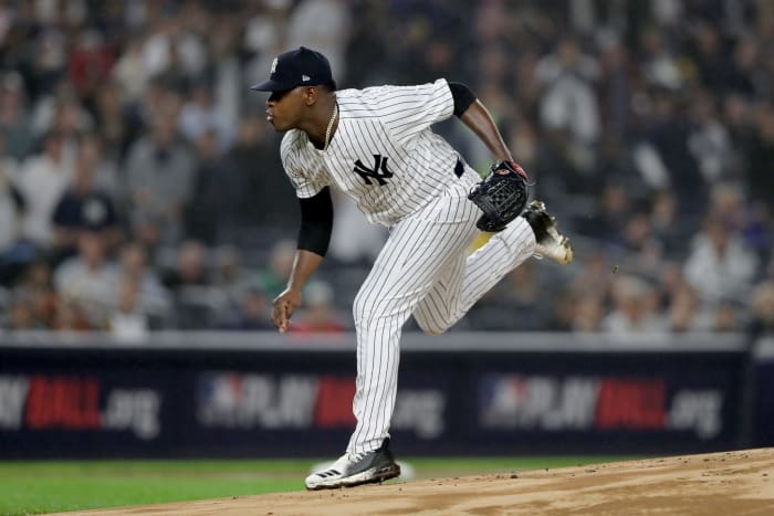 Luis Severino pitches for the Yankees against the Red Sox.
