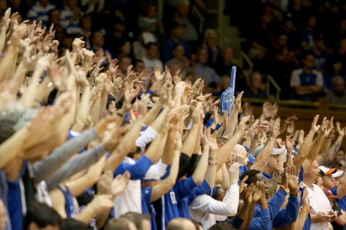 A general view of Duke fans.