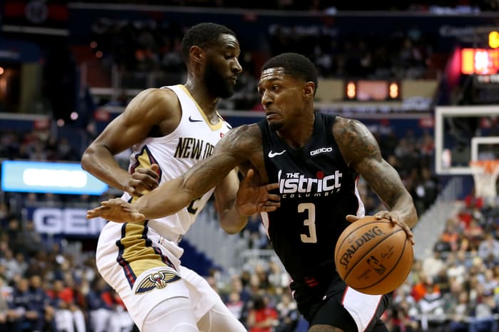 Bradley Beal attempts to score against the New Orleans Pelicans.