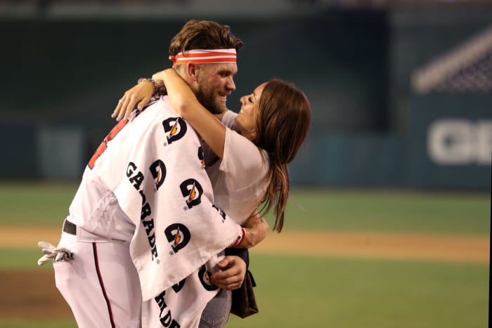 Bryce Harper with wife Kayla.