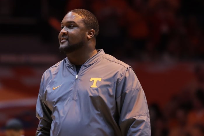 Tee Martin on the basketball court.
