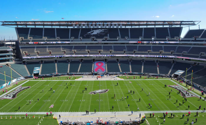 A general view of the Philadelphia Eagles stadium.