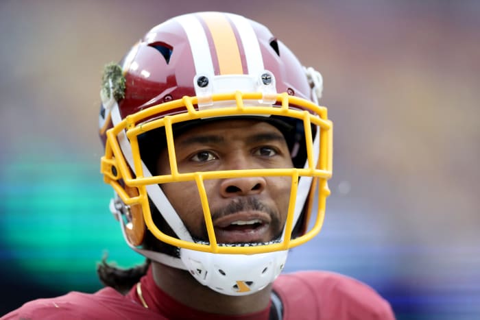 A closeup of Josh Norman.