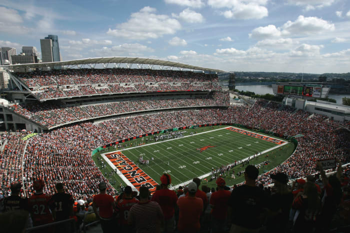 A general view of the Cincinnati Bengals field.