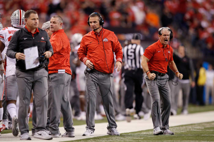 Kerry Coombs is fired up after a play.