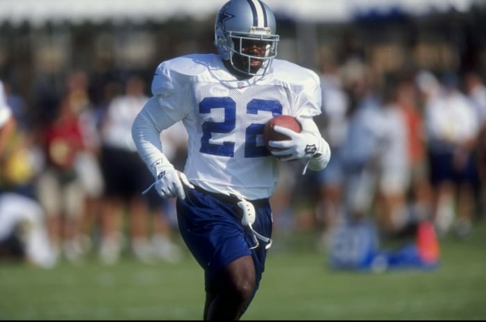 Emmitt Smith at Cowboys practice.