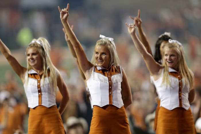 Texas Longhorns cheerleaders.
