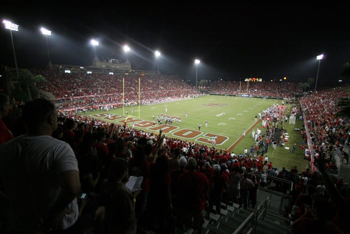 A general view of a University of Houston football game.