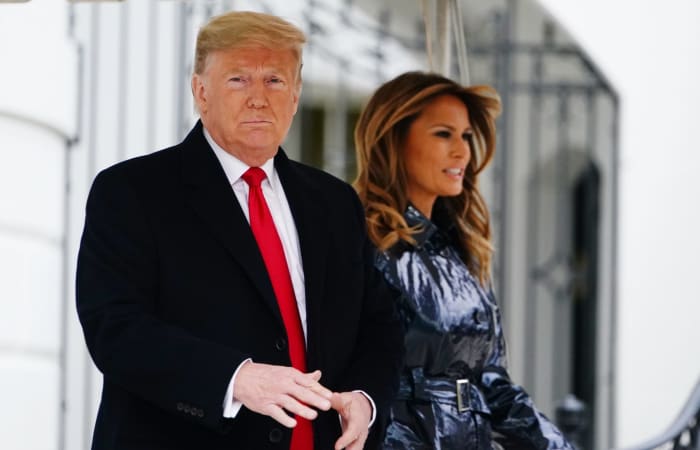 President Donald Trump and Melania get ready to attend LSU vs. Clemson.