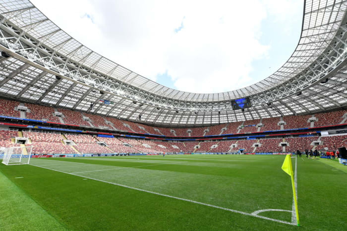 View of the Russian national team training session.