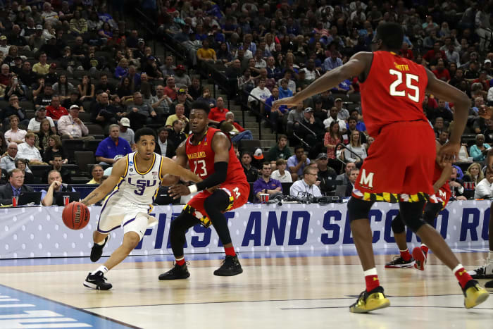 lsu beats maryland in the ncaa tournament second round
