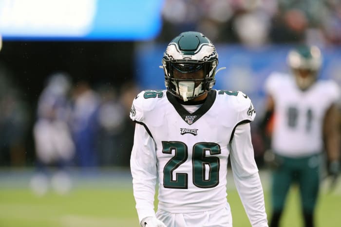 Miles Sanders in action for the Philadelphia Eagles.