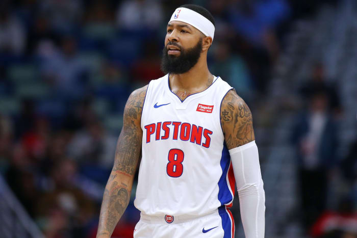 Markieff Morris on the court for the Detroit Pistons.