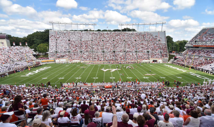 A general view of Virginia Tech's football field.