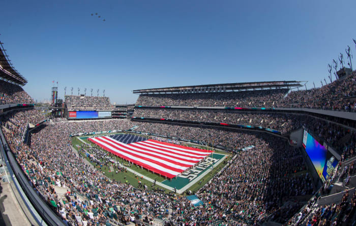 A general view of the Philadelphia Eagles stadium.