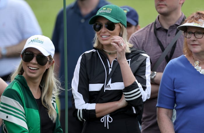 dustin johnson's fiancee, paulina gretzky, at the masters