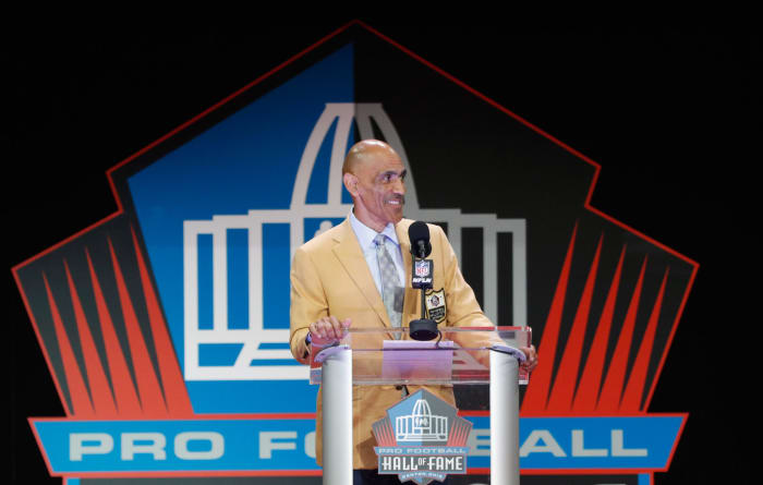 Tony Dungy at the Hall of Fame ceremony.