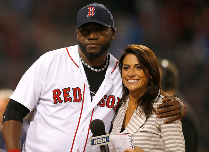 David Ortiz takes a photo with Jenny Dell.