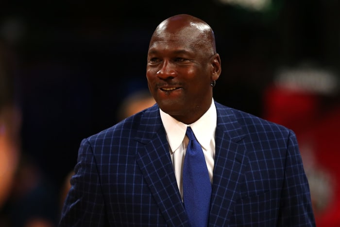 A closeup of Michael Jordan.