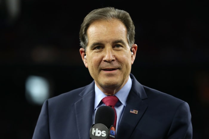 Jim Nantz at the 2016 Final Four.
