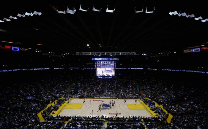 A general view of the Golden State Warriors arena.