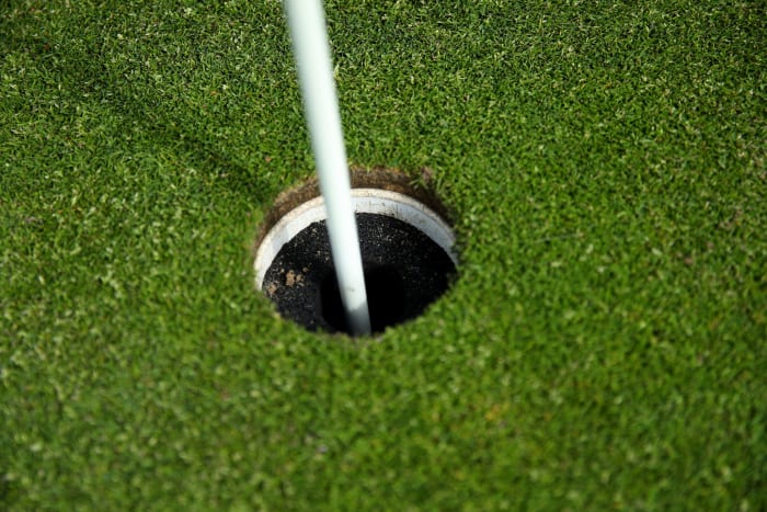 Golf hole.