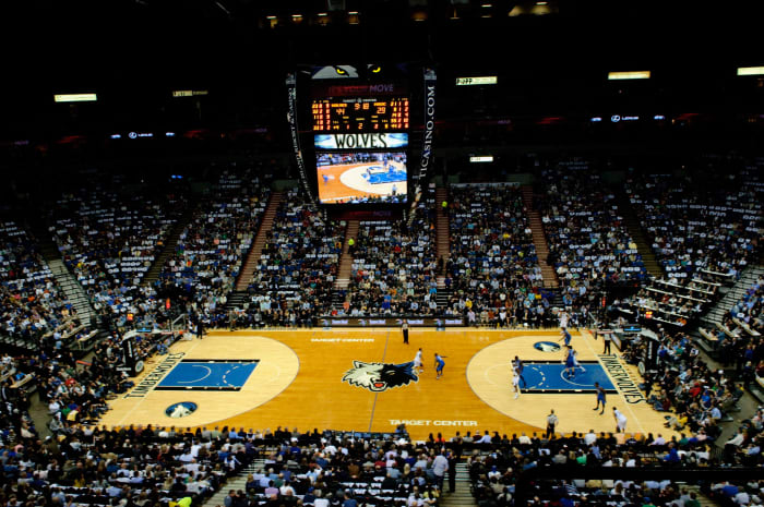 A general view of the Minnesota Timberwolves stadium.