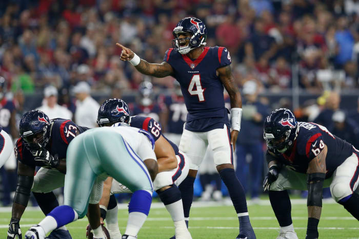 Deshaun Watson calls signals for the Texans.