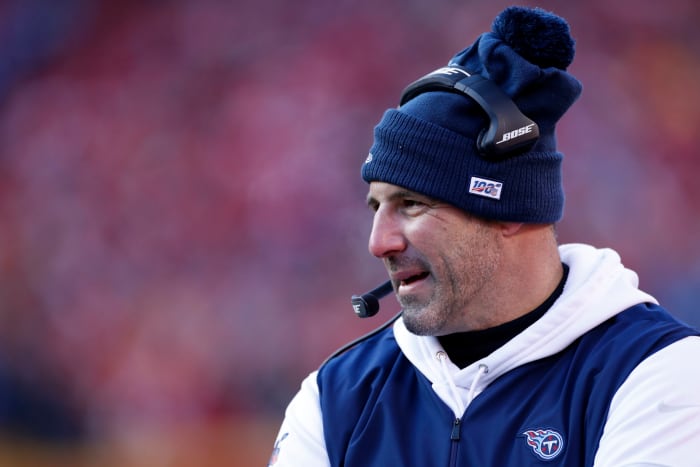 Tennessee Titans head coach Mike Vrabel in the AFC Championship Game.