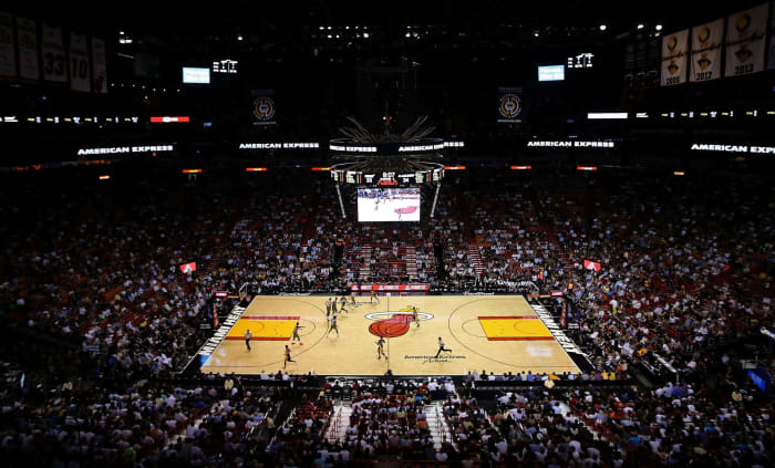 A general view of the Miami Heat's arena.